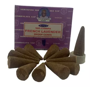 French Lavender Dhoop Cone (Французька Лаванда) (Satya) 12 конусів в упаковці