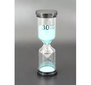 Песочные часы "Круг" стекло + пластик 30 минут Бирюзовый песок