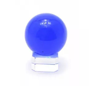 Куля кришталева на підставці синя (4 см)