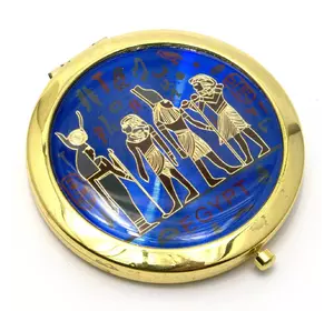 Дзеркальце косметичне "Єгипет" золото (d-7 см) (в коробці + чохол)