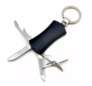 Нож-брелок маникюрный набор черный (4 в 1) (10х3х1,5 см)