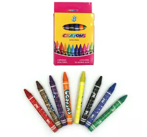 Крейда воскова Crayons, набір 8 кол. з етикеткою