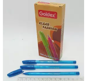 Ручка масляна Goldex Klear Fashion #734 Індія Blue 1,0 мм