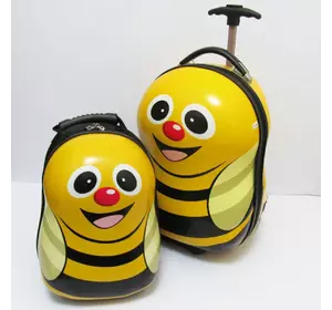 Набір: чемодан дитячі матраци на 2 колесах + рюкзак "Бджілка" 17" (1929)
