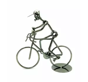 Техно-арт "Велосипедист" металл (20х19х7 см)(Q003)