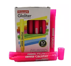 Текстовиділювач флуор. "Luxor" "Gloliter" 1-3,5mm тонір. корп. рожевий.