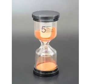 Пісочний годинник "Коло" скло + пластик 5 хвилин Помаранчевий пісок