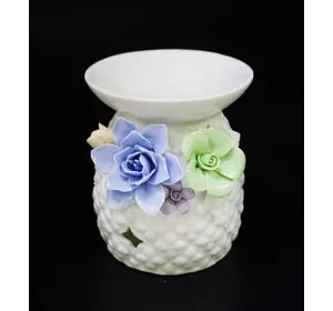 Аромалампа керамічна з квітами "А"