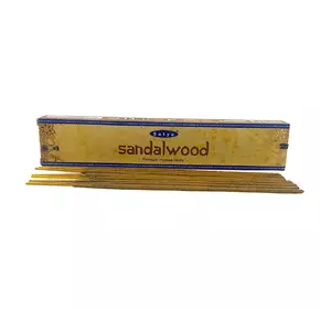 Sandal wood premium incence sticks (Сандал) (Satya) пилкові пахощі 15 гр.