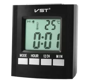 Годинник електронний, що говорить VST-7027С, температура, 2*AA