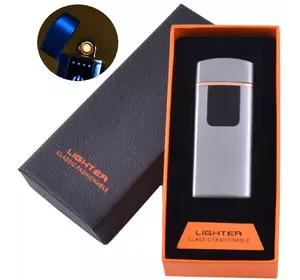 USB запальничка в подарунковій коробці LIGHTER (Спіраль розжарювання) №HL-132 Silver