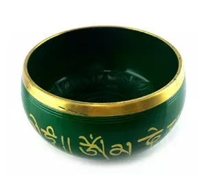Чаша співоча бронзова "Будда" зелена (16.5х 8.7х 15.8 см)