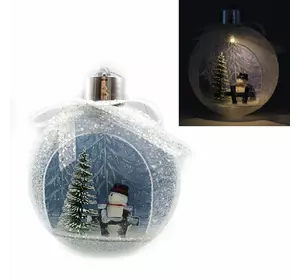 Ялинкова куля LED 3D фігура "Ялинка" 11,5х9,5х4см, 1шт/етик.