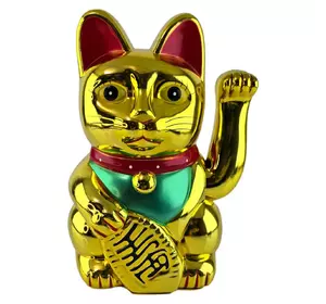 Кішка Манекі-неко махає лапою "Золота Лапка" пластик (25,5х18х14 см)