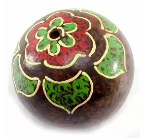 Куля різьблена теракотовий коричневий писаний (d-8 см)