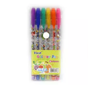 Набір гелевих ручок "Glitter pens" 6шт., PVC
