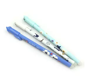 Ручка, що стирається, Aodemei "Cat" 0,38 мм, син., 12шт./етик.