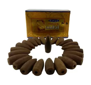 Natural Sandal Backflow Cones (Сандал)(Satya) 24 конуси в упаковці