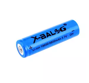 Акумулятор 18650, X-Balog, 8800mAh, синій