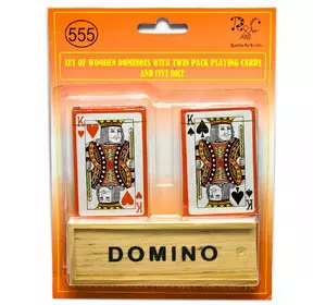 Доміно з двома колодами карт (23,5х18х4 см)