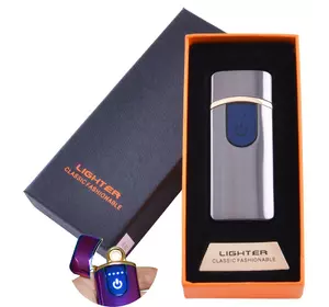 USB запальничка в подарунковій упаковці Lighter (Спіраль розжарювання) №HL-42 Black
