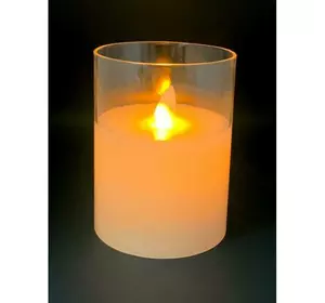 Свічка з Led підсвічуванням з рухомим полум'ям (10х7,5х7,5 см)