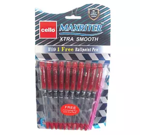 Ручка масляна "CL" Maxriter (червона) NEW + 1 ручк. (Синій виблискуючи.)