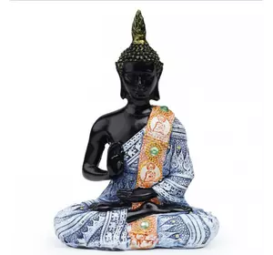 Будда Амохасидхи полістоун блакитна тога 11*6*15.5см.
