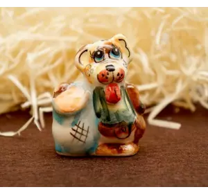 Фігурка керамічна Собачка з бочкою (колір)