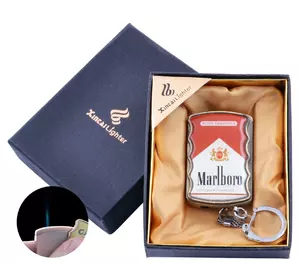 Запальничка-брелок в подарунковій коробці Marlboro (Гостре полум'я) №XB-8-1