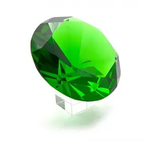 Кристал кришталевий на підставці зелений (12 см)