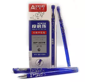 Ручка гелева стирається игольч.након.0,38 мм, синя, 12шт/етик.