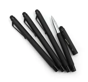 Ручка метал кулькова "Fendi Touch Pen" син.