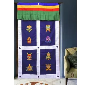 Фіранка дверна Тибетська з вишивкою №1