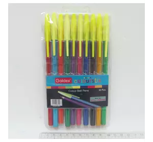 Набір олійних ручок Goldex Colorstix # 932 Індія 1,0 мм 10цв