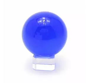 Куля кришталева на підставці синя (5 см)