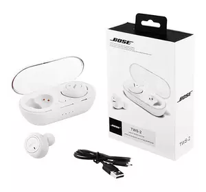 Бездротові навушники BOSE TWS 2 з кейсом, white, Білий