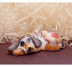 Фігурка керамічна Собака Лінивець (колір)