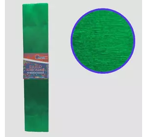 Креп-папір 30%, металік зелений 50*200см, 50г/м2