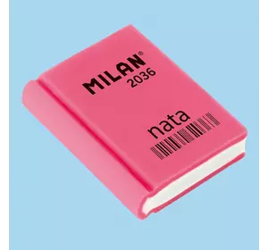 Ластик прямокутний "Книга" "TM MILAN" 3,9*2,9*0,9 см, mix