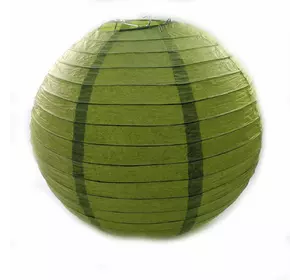 Фонарь зеленый бумажный (d-40 см)
