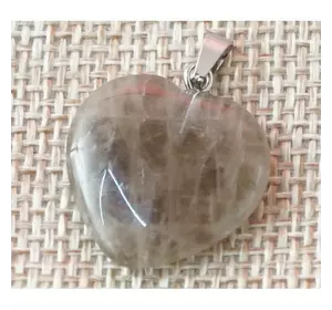 Кулон кам'яний Серце Цитрин 2*0,5*2 см.