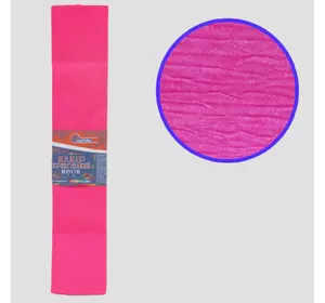Креп-папір 30%, флуоресцентний рожевий 50*200см, осн.20г/м2, об'єм.26 г/м2