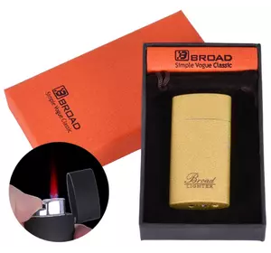 Газова запальничка в подарунковій упаковці Broad (Турбо полум'я) №XT-4975 Gold