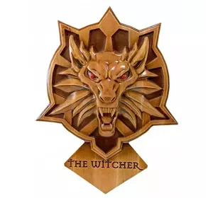 Панно "The Witcher" (Відьмак) дерев'яне, різьблене, ручний розпис (38х28,5х2,4 см)