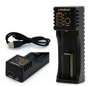 Зарядний пристрій LiitoKala Lii-100, універсальний, 14500/16340/18650/26650, USB, ОРИГИНАЛ