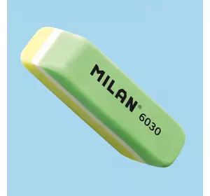 Ластик прямокутний двоколірний з фаскою "TM MILAN" 5,6*1,5*1,2 см