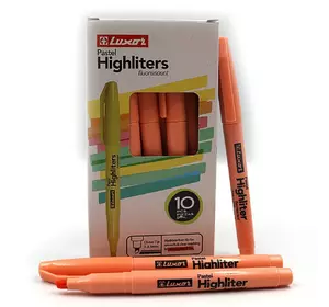 Текстовыделитель пастель "Luxor" "Highliters" 1-3,5 mm тонк. оранж.