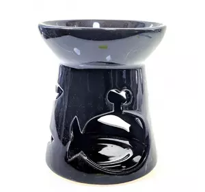 Аромалампа керамічна "Кит" чорна (10х9х9 см)