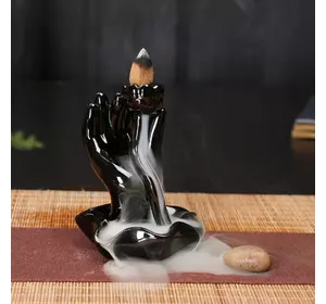 Підставка "Рідкий дим" кераміка "Лотос у долоні" 7*7*9,5см.